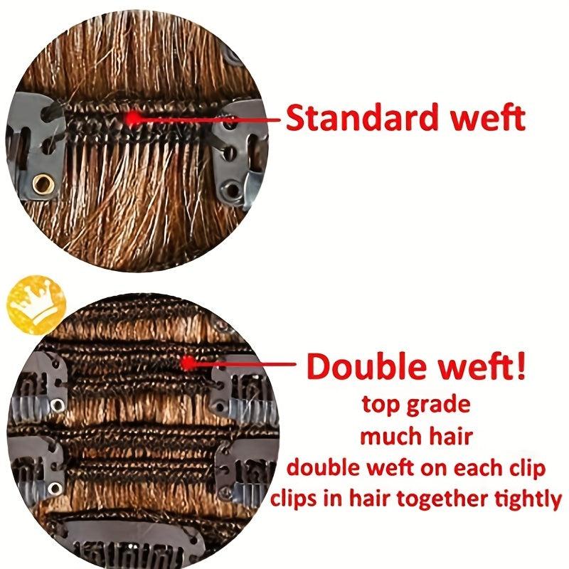 7pcs Long Body Wave Hair Extension Curly Full Head Clips Synthetic Hair
