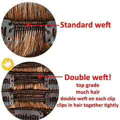 7pcs Long Body Wave Hair Extension Curly Full Head Clips Synthetic Hair