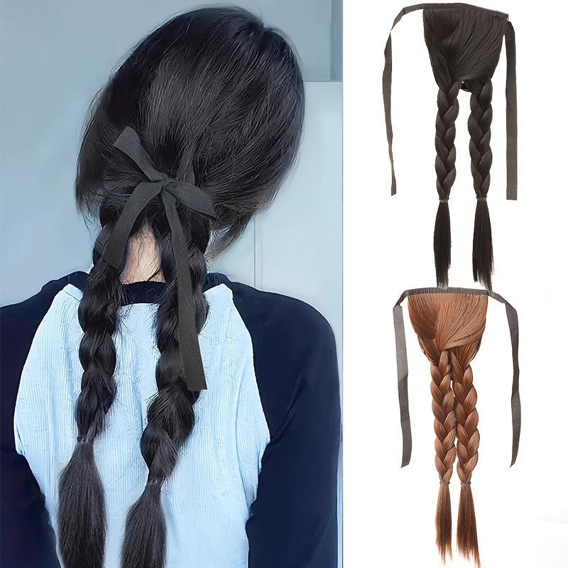 Twisted Braid Ponytail Wig - Long Synthetic Braiding Hair Extension