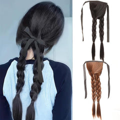 Twisted Braid Ponytail Wig - Long Synthetic Braiding Hair Extension
