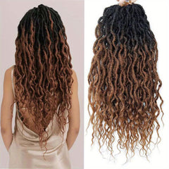 Pre-looped Goddess Locs Crochet Hair Extensions with Curly Ends
