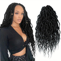 Pre-looped Goddess Locs Crochet Hair Extensions with Curly Ends