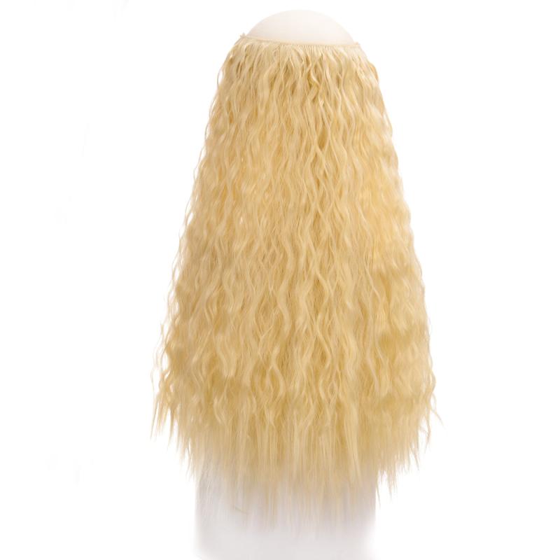 Water Ripples Wig Piece Invisible Fish Line Hair Extensions