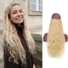 Water Ripples Wig Piece Invisible Fish Line Hair Extensions