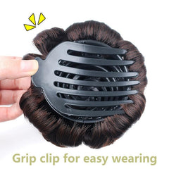 Synthetic Pony Tail Bun Claw Hairpiece Natural