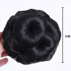 Synthetic Pony Tail Bun Claw Hairpiece Natural