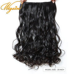 Long Body Wavy Clip In Hair Extensions Heat Resistant Hairpiece