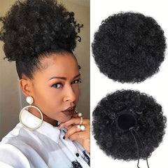 Kinky Curly Drawstring Afro Puff Ponytail Extension