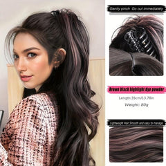 Dark Brown High Ponytail Wig Claw Clip-In Hair Extension