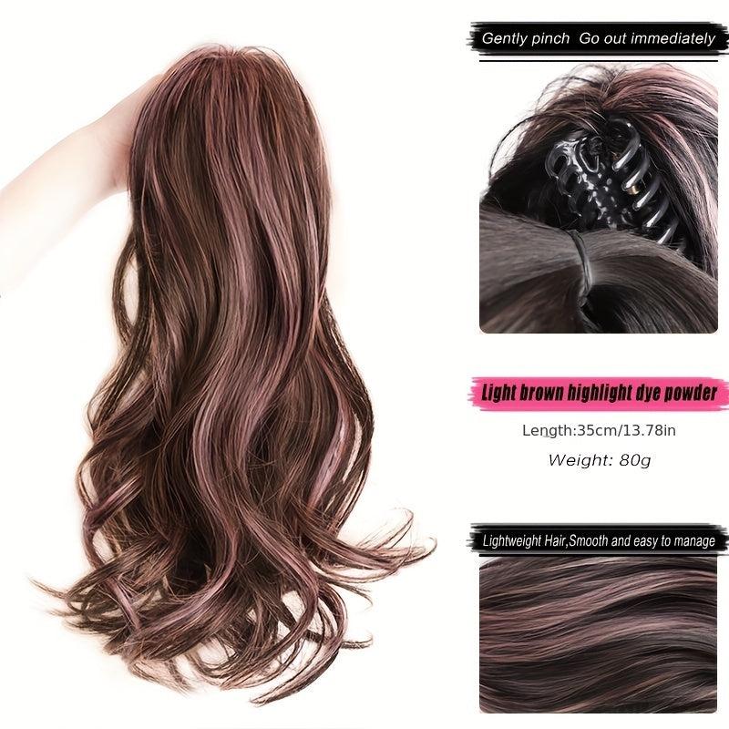 Dark Brown High Ponytail Wig Claw Clip-In Hair Extension