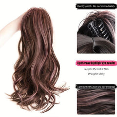 Dark Brown High Ponytail Wig Claw Clip-In Hair Extension