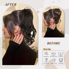 Dark Brown High Ponytail Wig Claw Clip-In Hair Extension