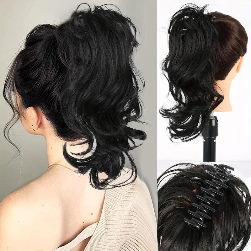 Dark Brown High Ponytail Wig Claw Clip-In Hair Extension