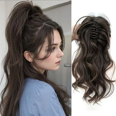Dark Brown High Ponytail Wig Claw Clip-In Hair Extension