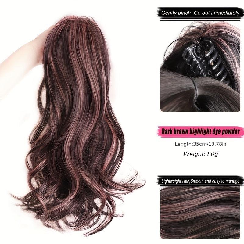 Dark Brown High Ponytail Wig Claw Clip-In Hair Extension