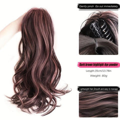 Dark Brown High Ponytail Wig Claw Clip-In Hair Extension