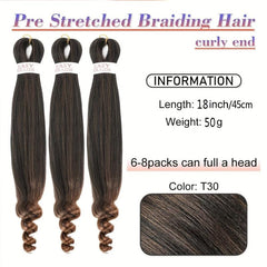 Pre Stretched French Curly Braiding Hair 45 Pack