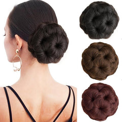 Wavy Hair Bun Extension for Bridal and Everyday Wear