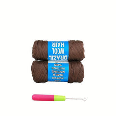 Natural Brazilian Wool Hair for Crochet Braids 70G Roll