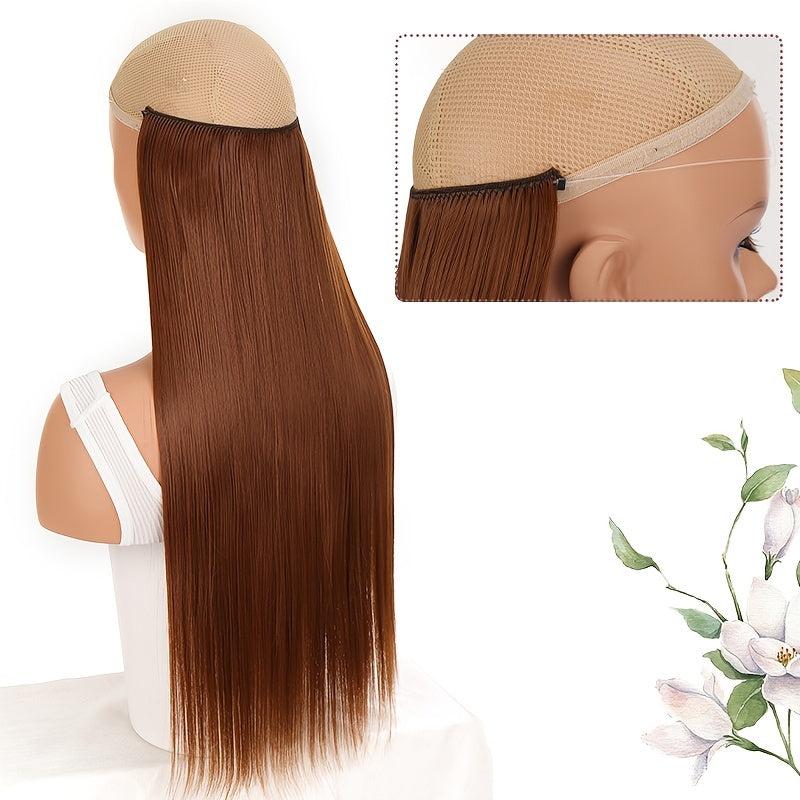 Synthetic Wig Pieces 22 Inches Natural Invisible False Hair Extension