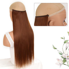 Synthetic Wig Pieces 22 Inches Natural Invisible False Hair Extension