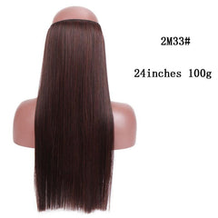 Synthetic Wig Pieces 22 Inches Natural Invisible False Hair Extension