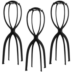 3pcs Wig Hat Stand Plastic Wig Holder Portable Folding Bracket