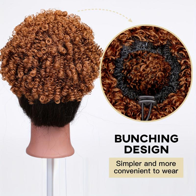 Afro Puff Kinky Curly Drawstring Ponytail Extension For Women