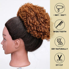 Afro Puff Kinky Curly Drawstring Ponytail Extension For Women