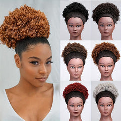 Afro Puff Kinky Curly Drawstring Ponytail Extension For Women