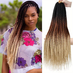 60 96 Cm Ombre Crochet Box Braids Synthetic Braiding Hair Extensions