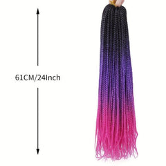 60 96 Cm Ombre Crochet Box Braids Synthetic Braiding Hair Extensions