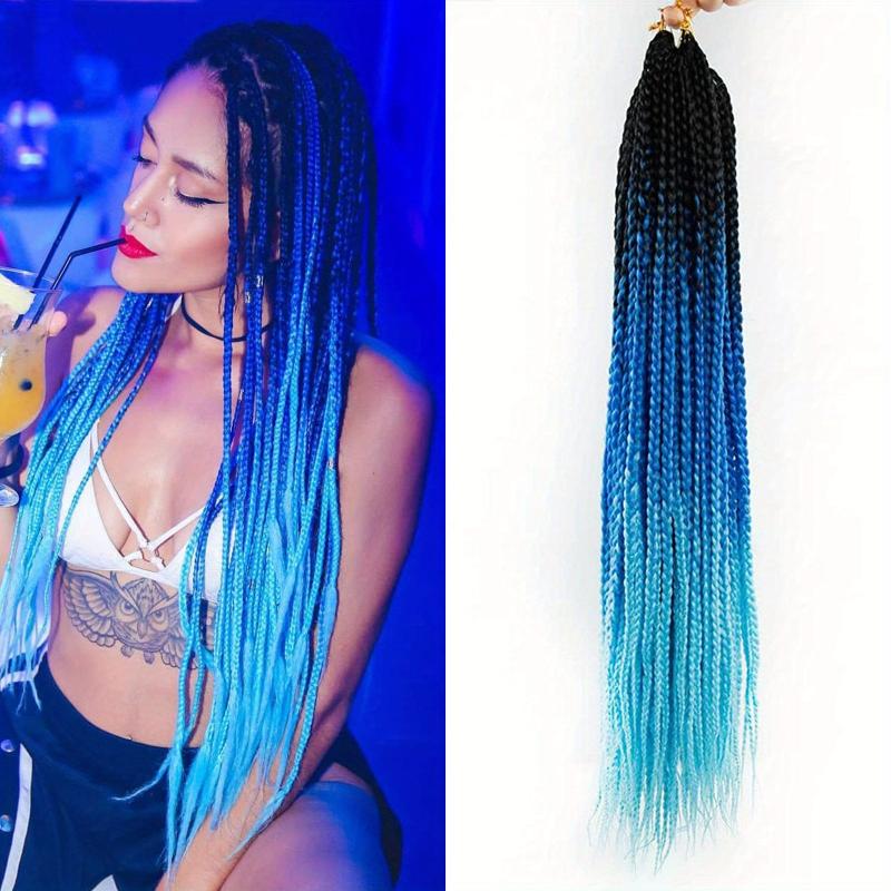 60 96 Cm Ombre Crochet Box Braids Synthetic Braiding Hair Extensions