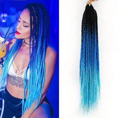 60 96 Cm Ombre Crochet Box Braids Synthetic Braiding Hair Extensions