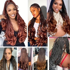 French Curly Braiding Hair 60-96 cm Loose Wave Spiral Crochet Hair