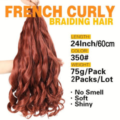 French Curly Braiding Hair 60-96 cm Loose Wave Spiral Crochet Hair