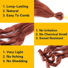 French Curly Braiding Hair 60-96 cm Loose Wave Spiral Crochet Hair