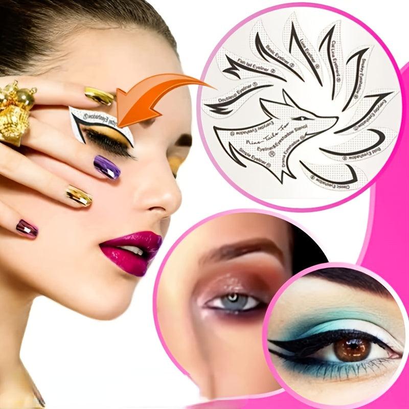 Professional Eyeliner Stencil & Eyeshadow Stencil Set