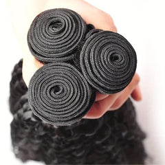 Long Curly Deep Wave Human Hair Bundles Natural Look Daily Use