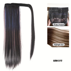 Long Straight Ponytail Extensions Synthetic Clip In Hair Extensions