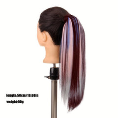 Long Straight Ponytail Extensions Synthetic Clip In Hair Extensions