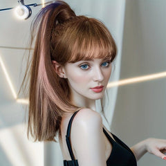 Long Straight Ponytail Extensions Synthetic Clip In Hair Extensions