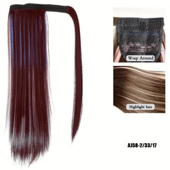 Long Straight Ponytail Extensions Synthetic Clip In Hair Extensions