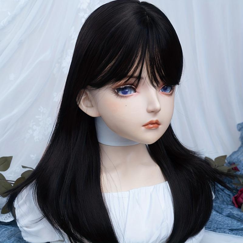 Long Straight Wig With Bangs Synthetic Wig Heat Resistant