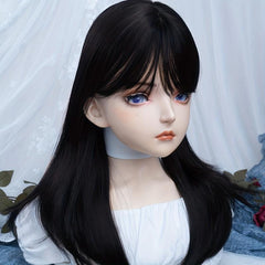 Long Straight Wig With Bangs Synthetic Wig Heat Resistant