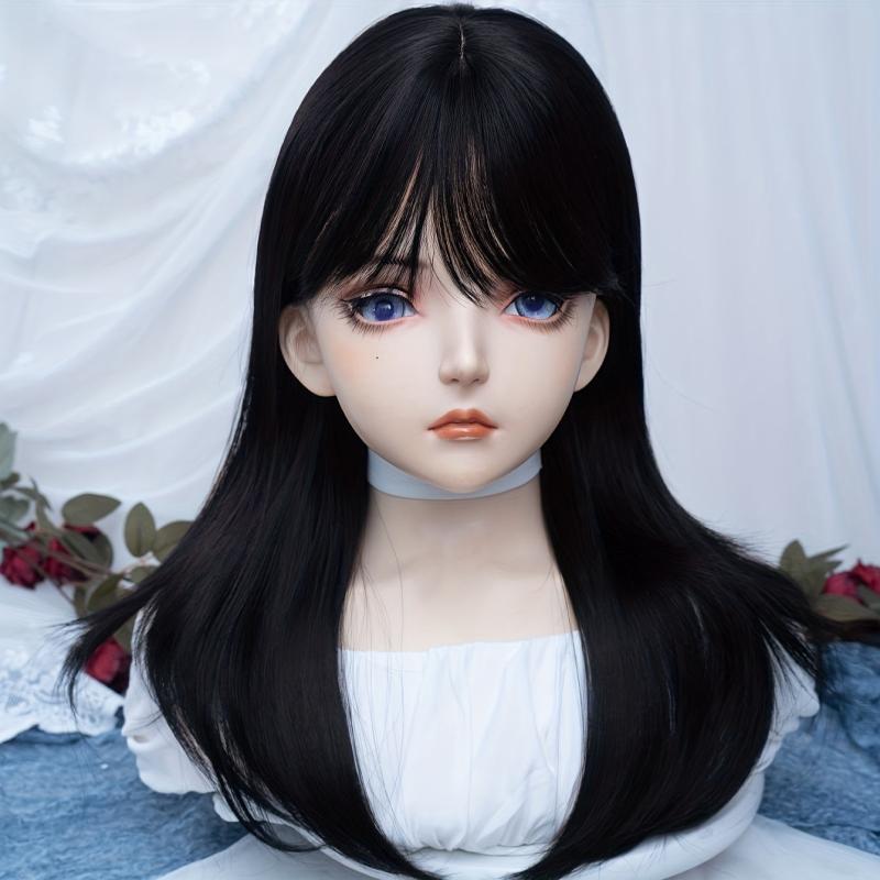 Long Straight Wig With Bangs Synthetic Wig Heat Resistant