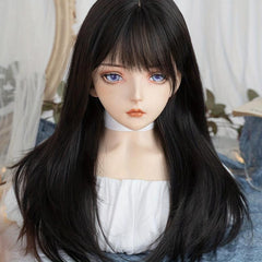 Long Straight Wig With Bangs Synthetic Wig Heat Resistant
