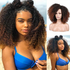35 56 Cm Afro Curly Wigs Short Kinky Curly Wigs For Women Fluffy Soft Synthetic