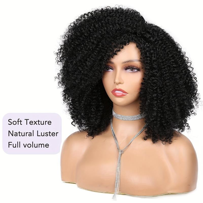 35 56 Cm Afro Curly Wigs Short Kinky Curly Wigs For Women Fluffy Soft Synthetic