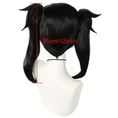Short 2 Tone Gray Synthetic Anime Cosplay Wig for Halloween